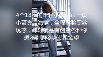 4个18岁的年轻小萝莉跟一众小哥宾馆激情，全程露脸黑丝诱惑，年轻就是有创意各种你想不到的姿势满足欲望