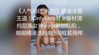 《人气网红?私拍》露脸才是王道！OnlyFans健美身材清纯甜美女神alyss解锁私拍，啪啪精液洗脸B脸同框紫薇榨豆浆