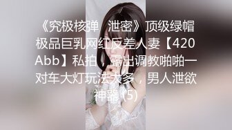 《究极核弹✅泄密》顶级绿帽极品巨乳网红反差人妻【420Abb】私拍，露出调教啪啪一对车大灯玩法太多，男人泄欲神器 (5)