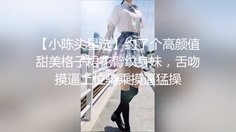 【小陈头星选】约了个高颜值甜美格子裙花臂纹身妹，舌吻摸逼上位骑乘摸逼猛操