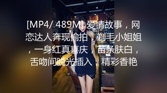 [MP4/ 489M] 爱情故事，网恋达人奔现偷拍，剃毛小姐姐，一身红真喜庆，苗条肤白，舌吻间脱光插入，精彩香艳