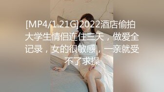 [MP4/1.21G]2022酒店偷拍 大学生情侣连住三天，做爱全记录，女的很敏感，一亲就受不了求操