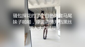 骚包探花约了个白色外套马尾妹子啪啪，摸逼调情开档黑丝后入大力猛操